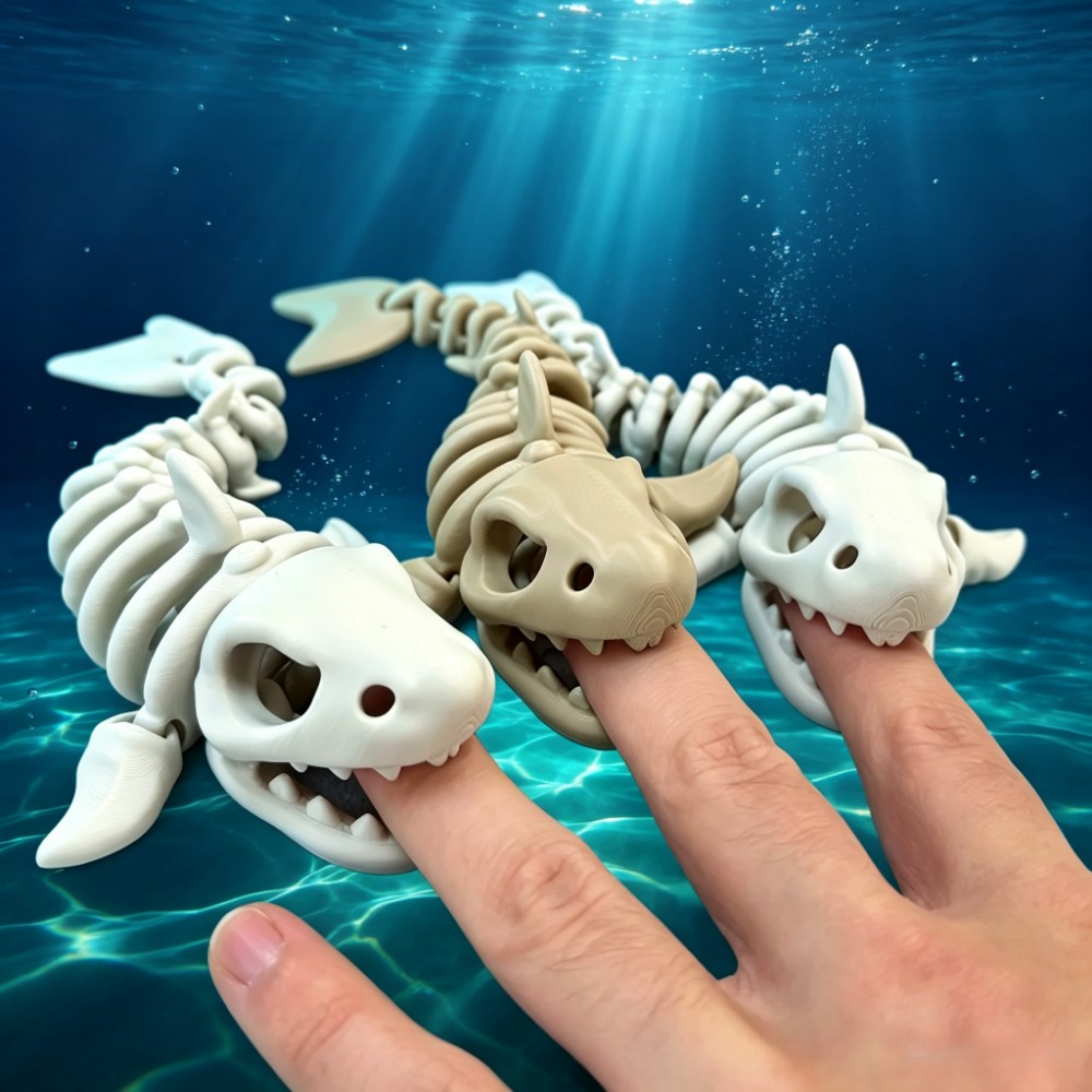 Aquarium Fish Real - 상어 뼈대 수족관 장식품 관절형 장식품