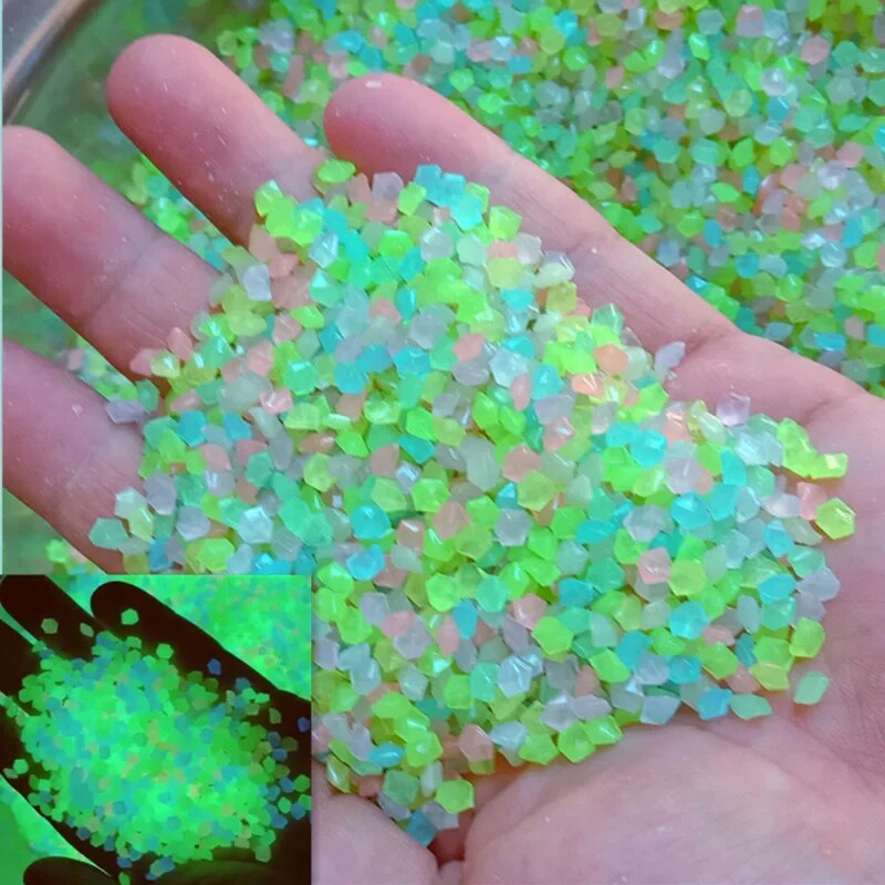 Aquarium Fish Names - 1000pcs 어두운 자갈 돌에 3-5mm 빛나는
