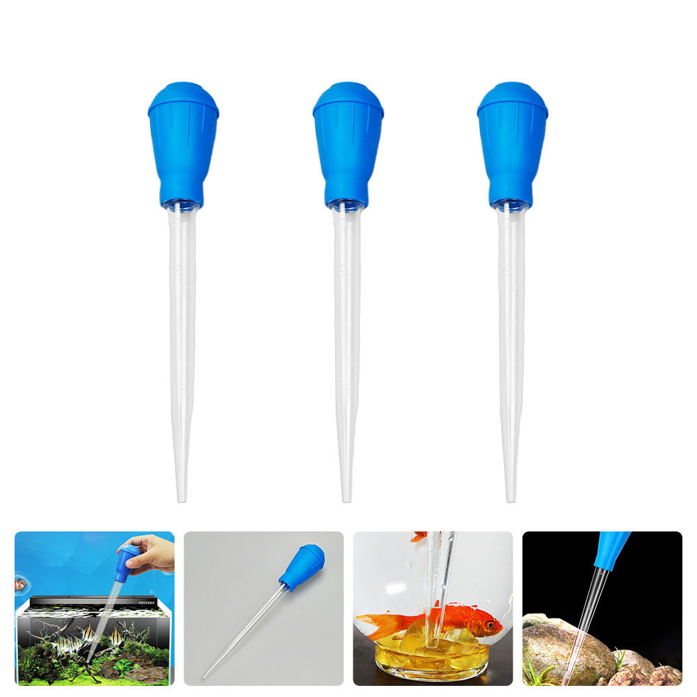 Aquarium Fish Long - 3개입 프리미엄 수족관 청소용 피펫, 길고