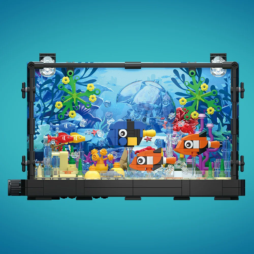 조명이 포함된 어항 빌딩 블록 세트, 수족관, 해양 거 - Aquarium Fish Names 리뷰 및 가격
