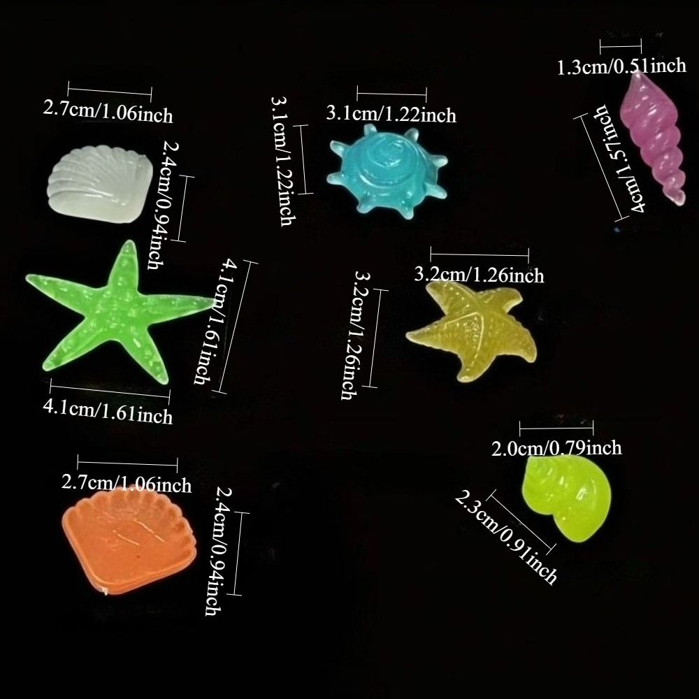 빛나는 해양석, 형광 조개껍데기, 화려한 불가사리 -  - Aquarium Fish Types 리뷰 및 가격