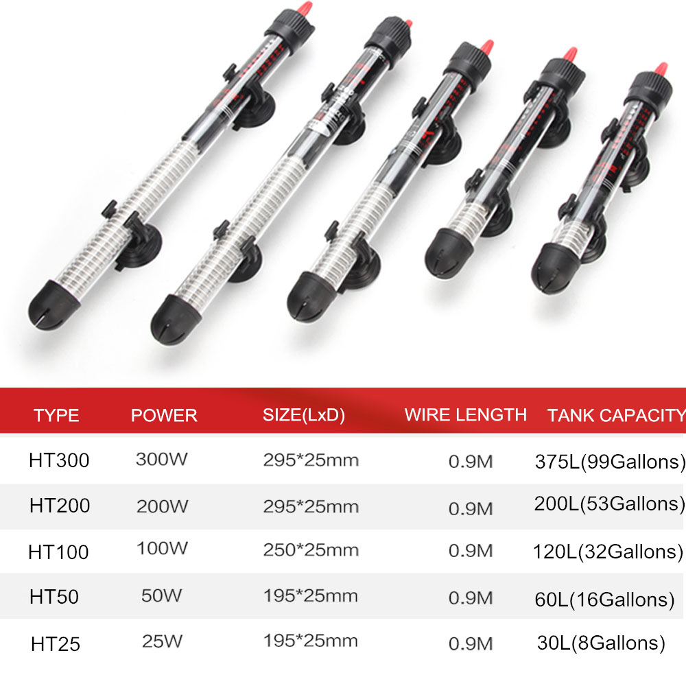 300W 자동 수족관 히터, 온도 조절 가능 어항/거북 - Aquarium Heater Submersible 리뷰 및 가격