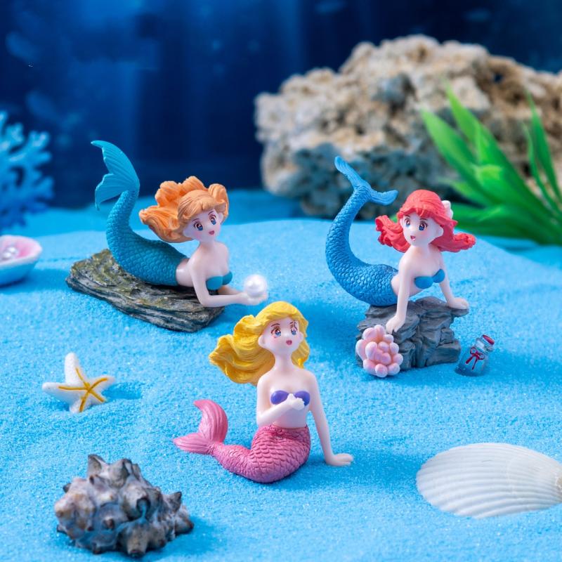 4Pcs 플라스틱 물고기 탱크 작은 인어 장식품 미니어 - Aquarium Fish Types 리뷰 및 가격