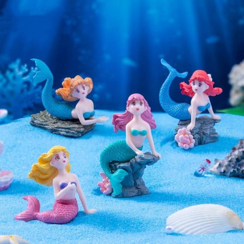 4Pcs 플라스틱 물고기 탱크 작은 인어 장식품 미니어 - Aquarium Fish Types 리뷰 및 가격