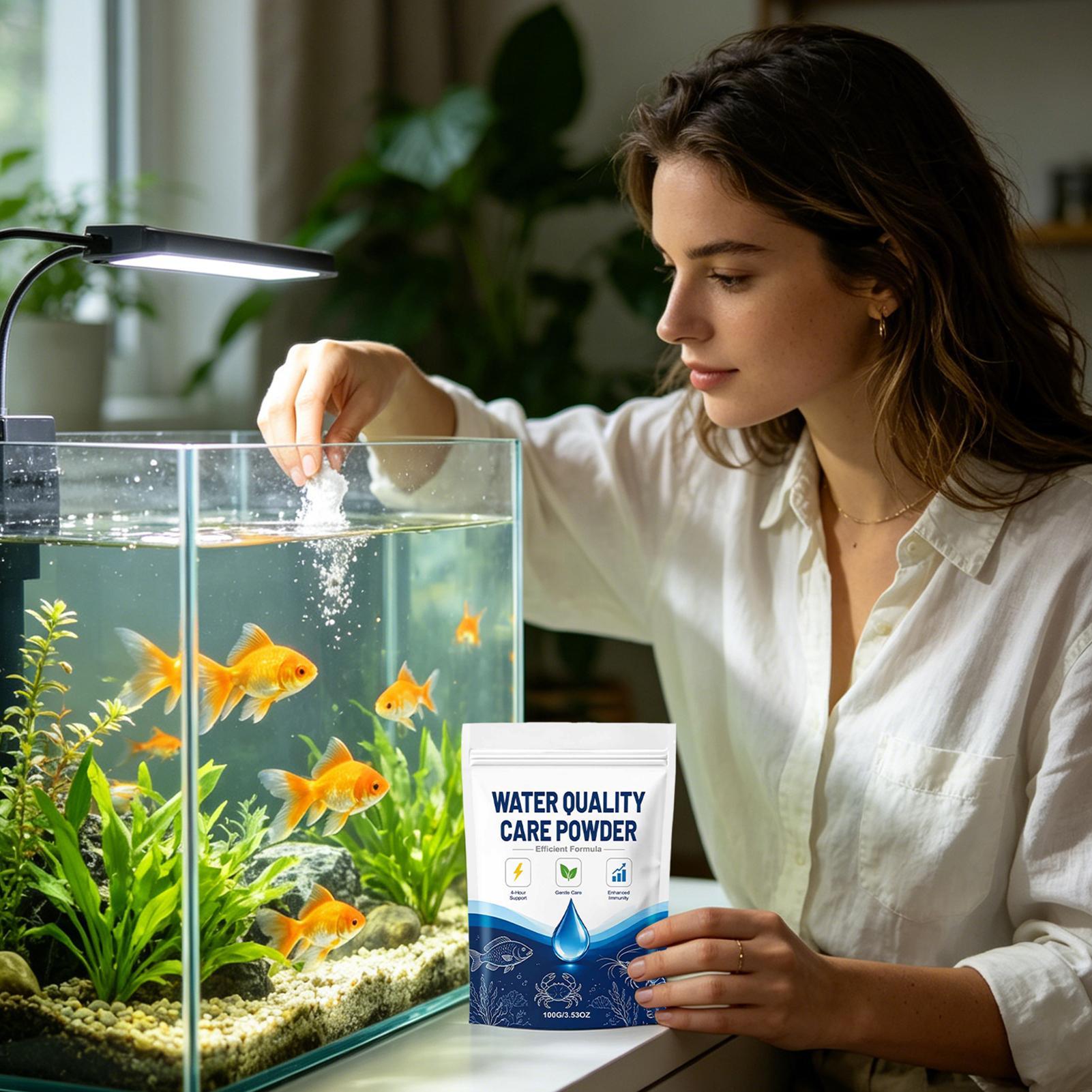 100g 어항 물 투명제 분말, 흐린 물을 맑게 하여  - Aquarium Fish Long 리뷰 및 가격