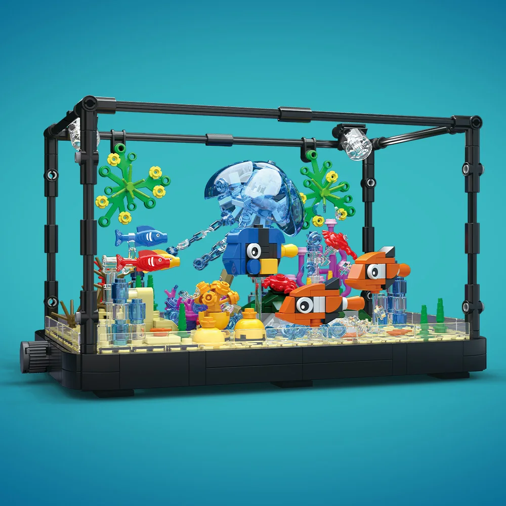 조명이 포함된 어항 빌딩 블록 세트, 수족관, 해양 거 - Aquarium Fish Types 리뷰 및 가격