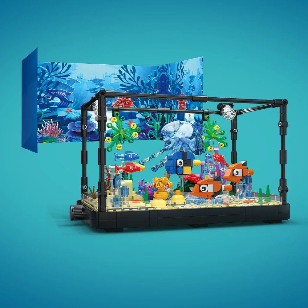 조명이 포함된 어항 빌딩 블록 세트, 수족관, 해양 거 - Aquarium Fish Types 리뷰 및 가격