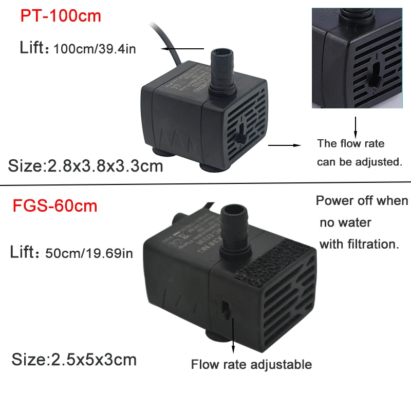 USB 수족관 수중 워터 펌프, 5V 5W 미니 조절식 - Aquarium Fish Real 리뷰 및 가격