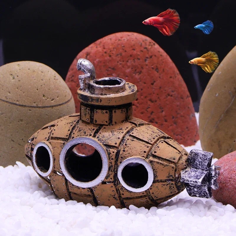 레진 잠수함 장식품 수족관 어항 장식 물고기 새우 은신 - Aquarium Fish Tank Price 리뷰 및 가격