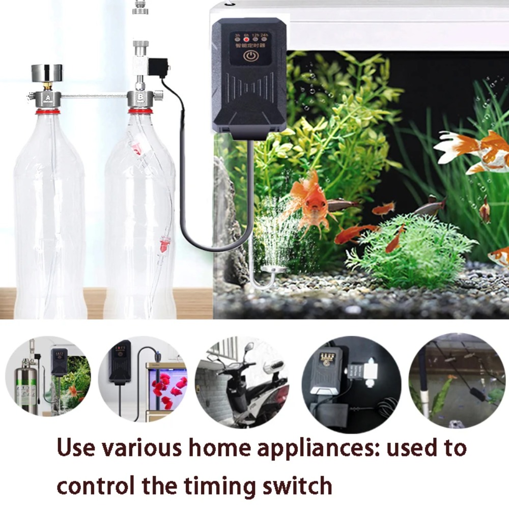 4 단 사이클 수족관 타이머 안정적인 검정색 LED 조 - Aquarium Fish Real 리뷰 및 가격